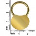 High Polished Gold Plated Round Engraveable Key Ring102827